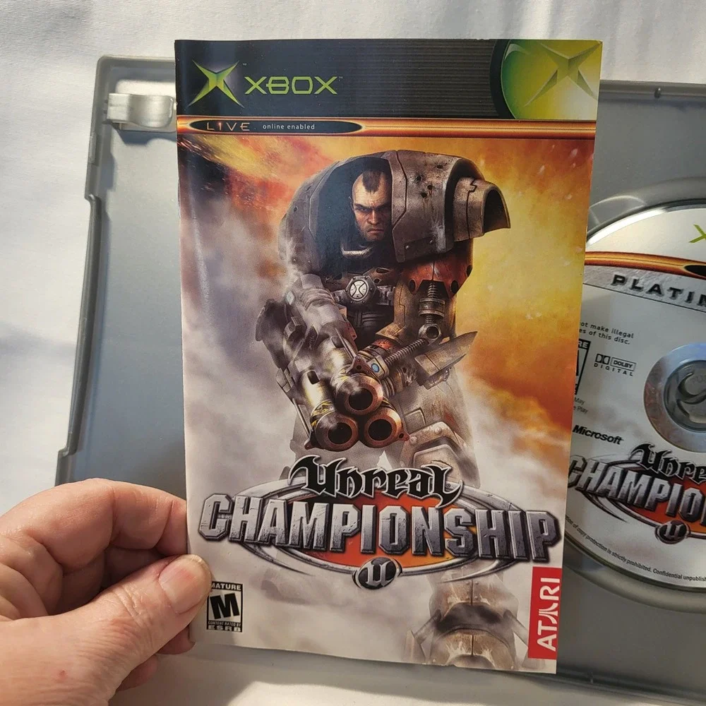 Xbox Unreal‎ Championship Platinum Hits Video Game Disc W/ Manual